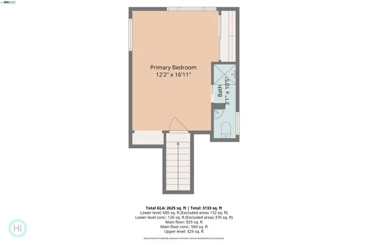 Top Floor Primary Suite
