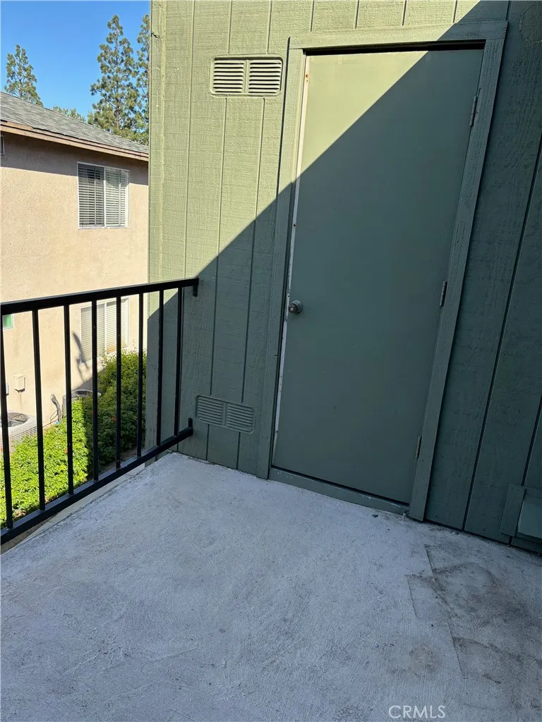 Balcony Towards Laundry Room