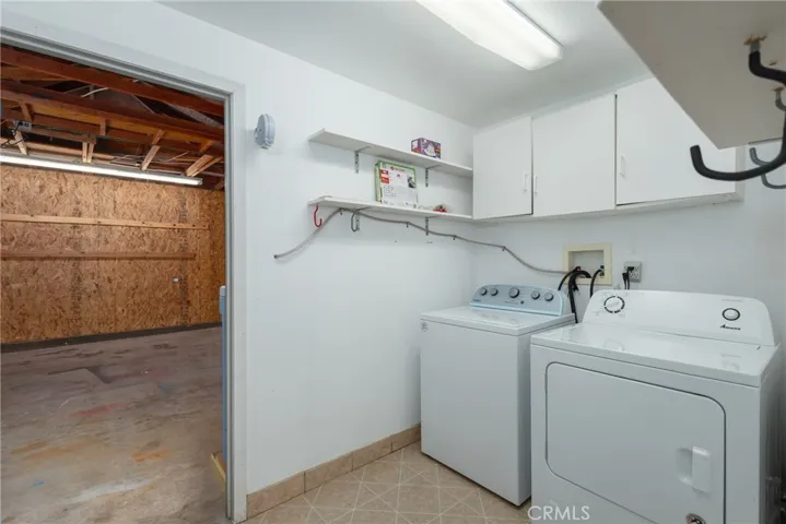 off kitchen is the laundry room/pantry that leads to garage
