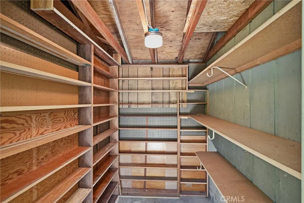 Storage for canned goods.