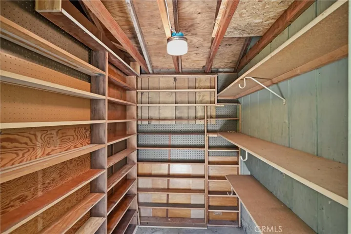 Storage for canned goods.