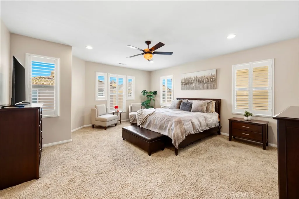Primary suite with lots of light