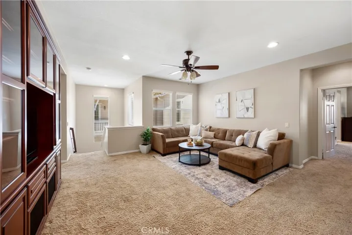 Loft with ceiling fan