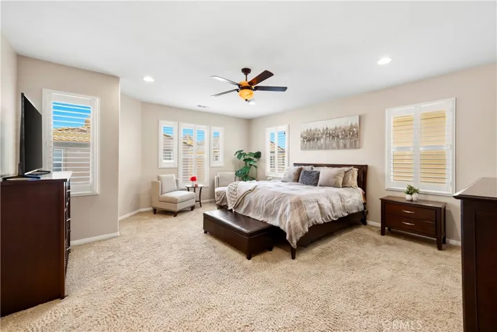 Primary suite with lots of light
