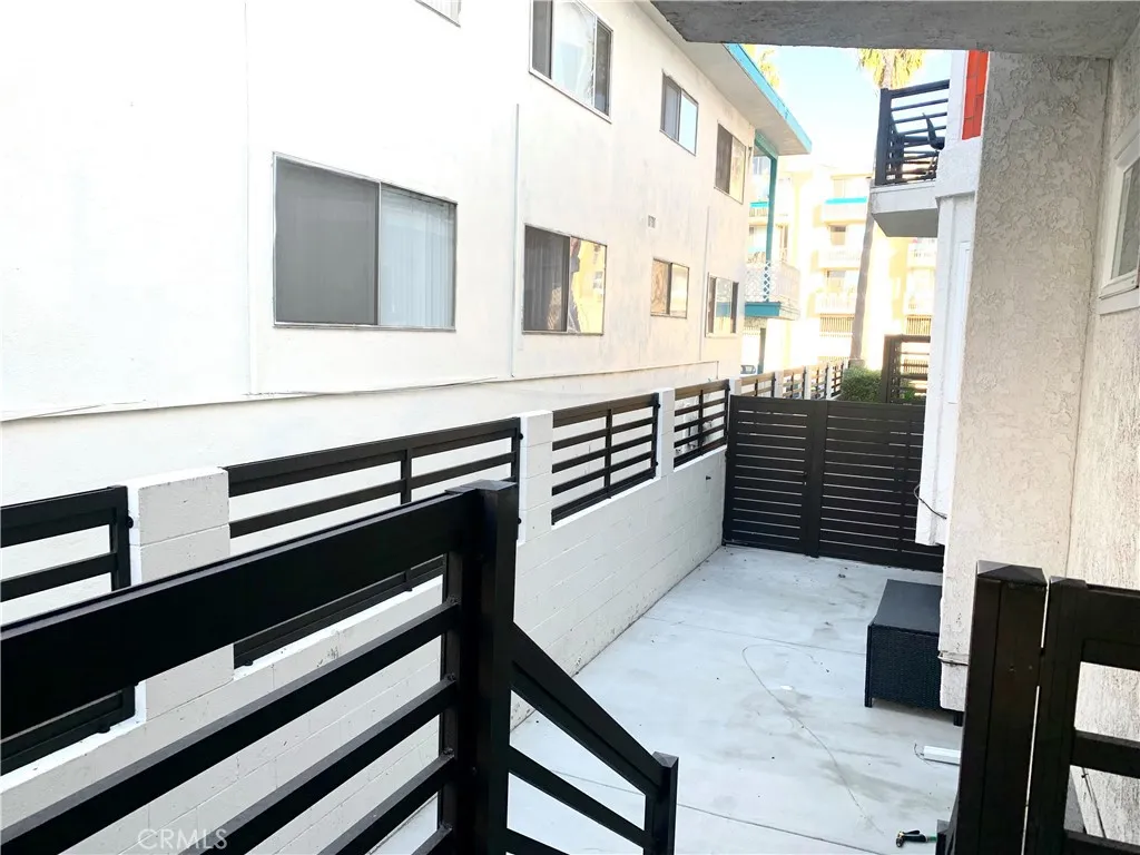 back yard on first level off the master bedroom