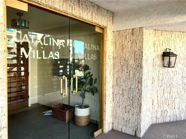 complex entrance, mail box area