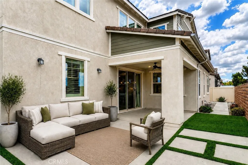 Virtually Stage Rear of Home Patio Area