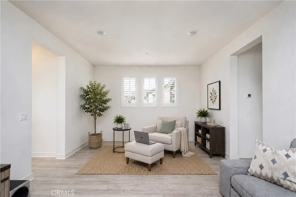 Virtually Staged Family Room Sitting Area
