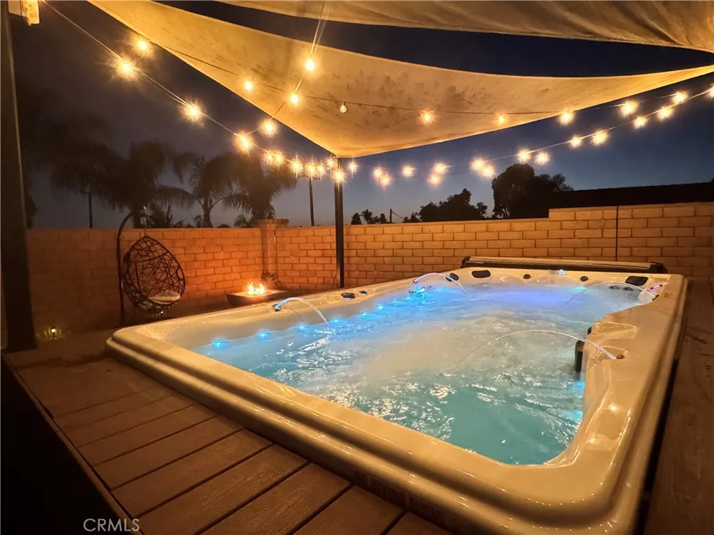 Night View with Lights on SwimSpa