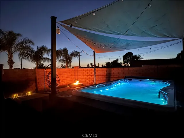 Dusk View of Backyard
