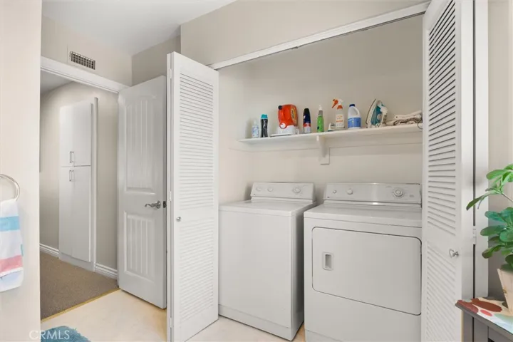 Laundry area in upstairs bath