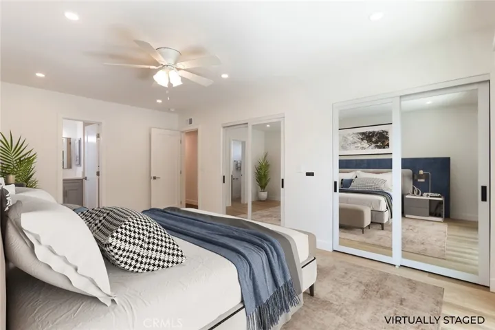 virtually staged primary bedroom