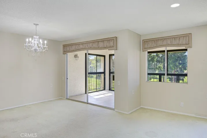Living/Dining Area - golf course view