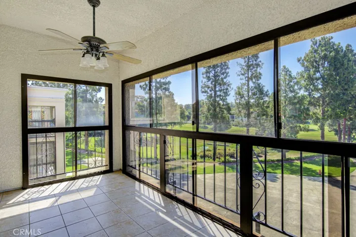 Enclosed 3rd Floor Balcony - golf course