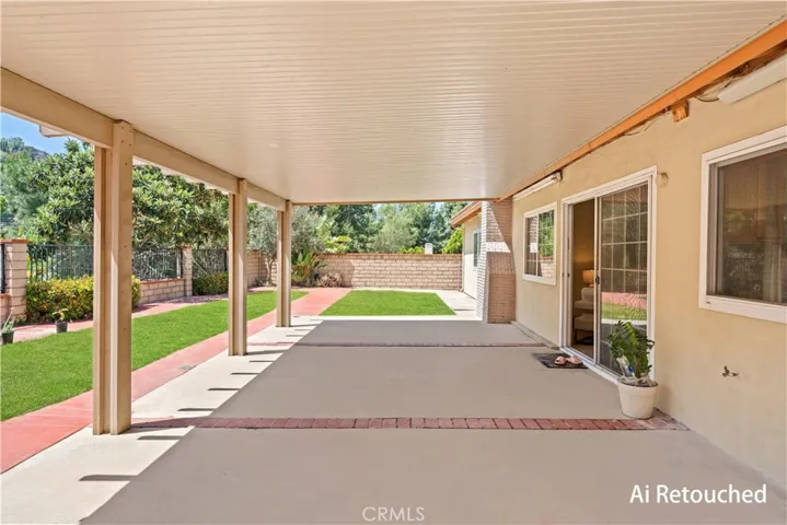 Huge patio, lots of potential