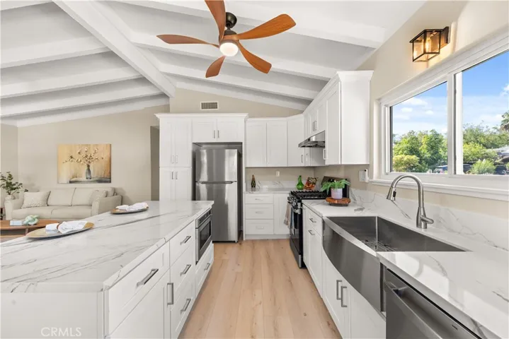Kitchen with new appliances.