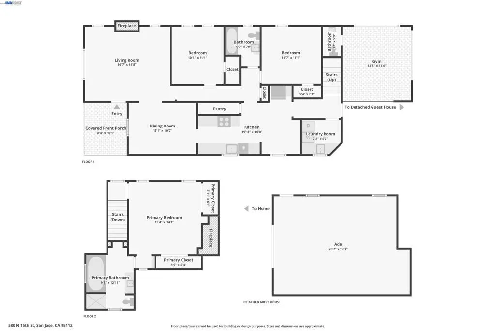 1st 2nd and detached guest house