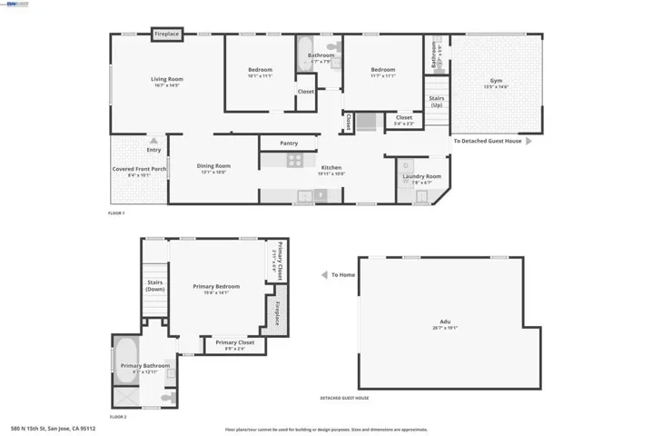 1st 2nd and detached guest house