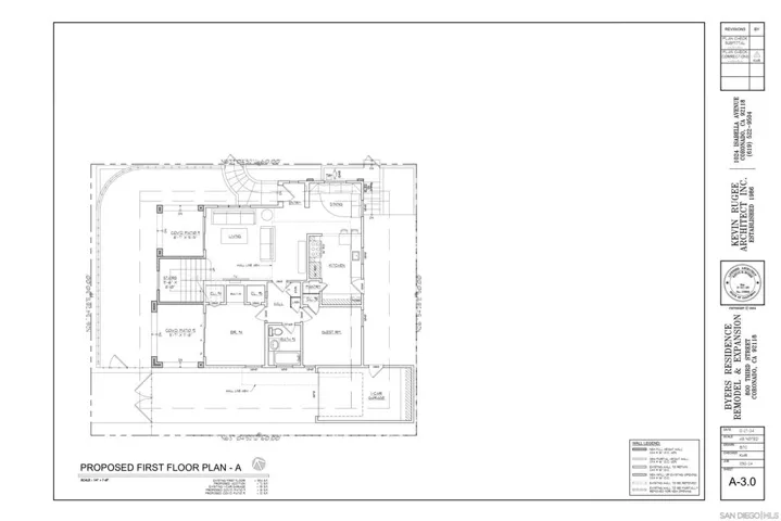 Proposed First Floor Plan A by Kevin Rugee