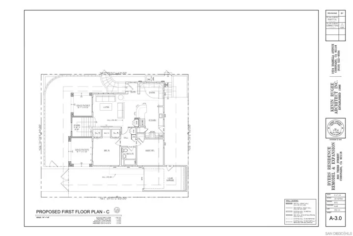 Proposed First Floor Plan C by Kevin Rugee