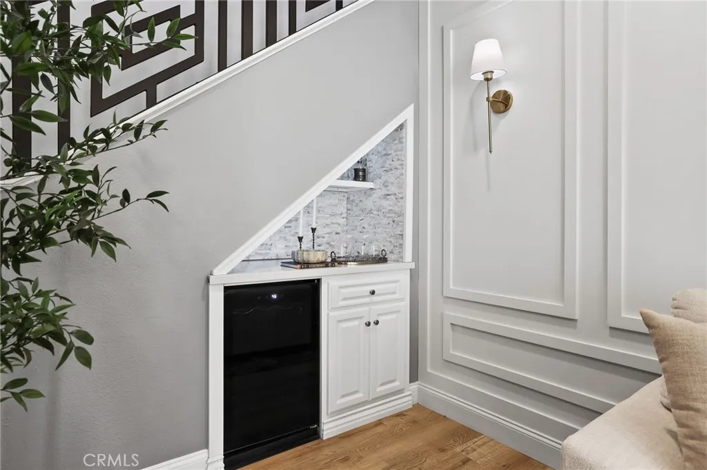 Unique, added Dry bar and beverage fridge!