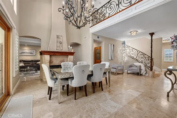 Formal Dining room with fireplace