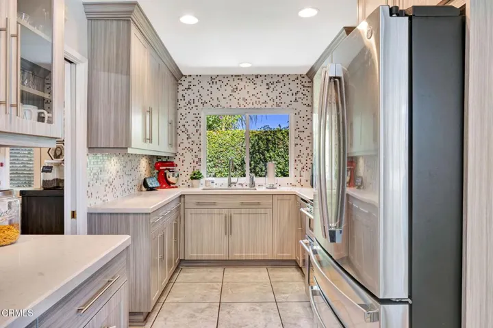Kitchen with entry to dining area