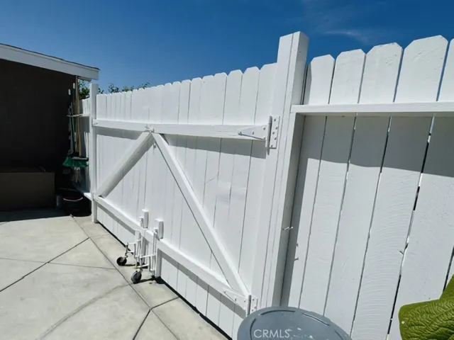 Freshly painted fence.