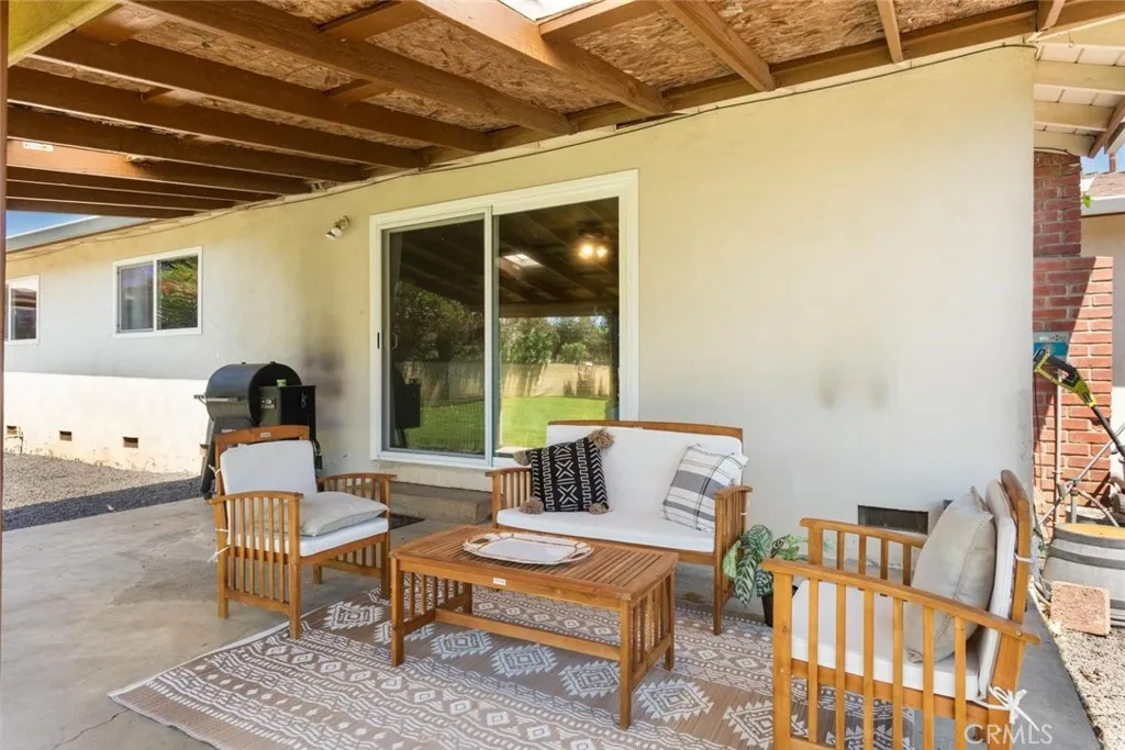 Covered backyard patio