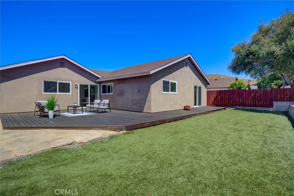 Back yard and deck