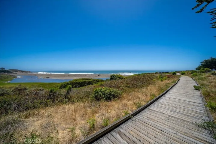 Moonstone Beach Boardwalk, Santa Rosa Creek and Pacific Ocean