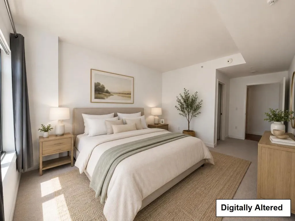 virtually staged bedroom