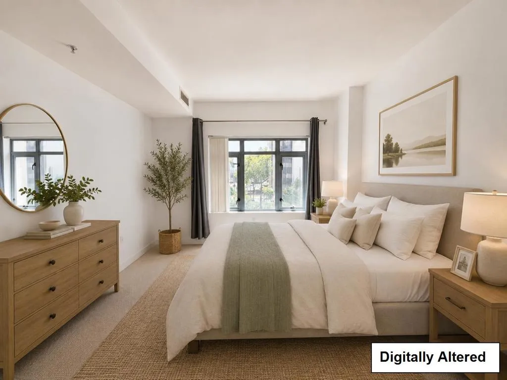 virtually staged bedroom