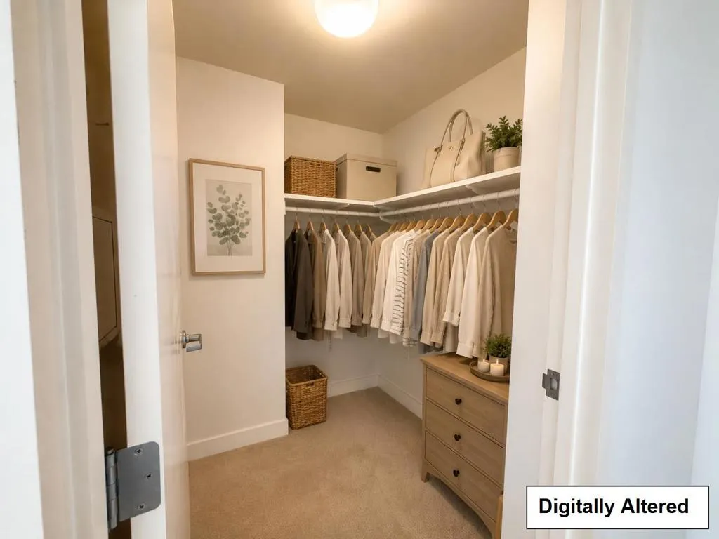 virtually staged closet