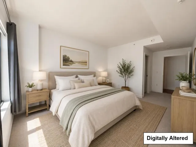 virtually staged bedroom