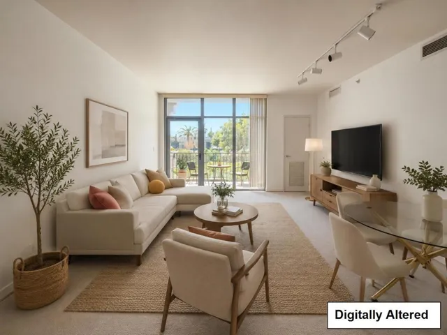 virtually staged living room