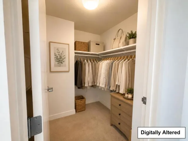 virtually staged closet
