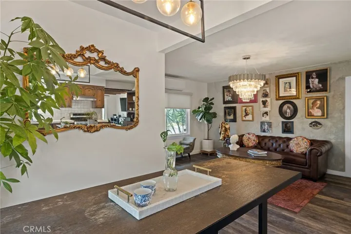 dining room opens to living room
