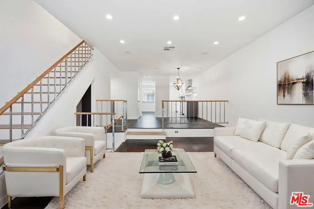 Virtually staged living room