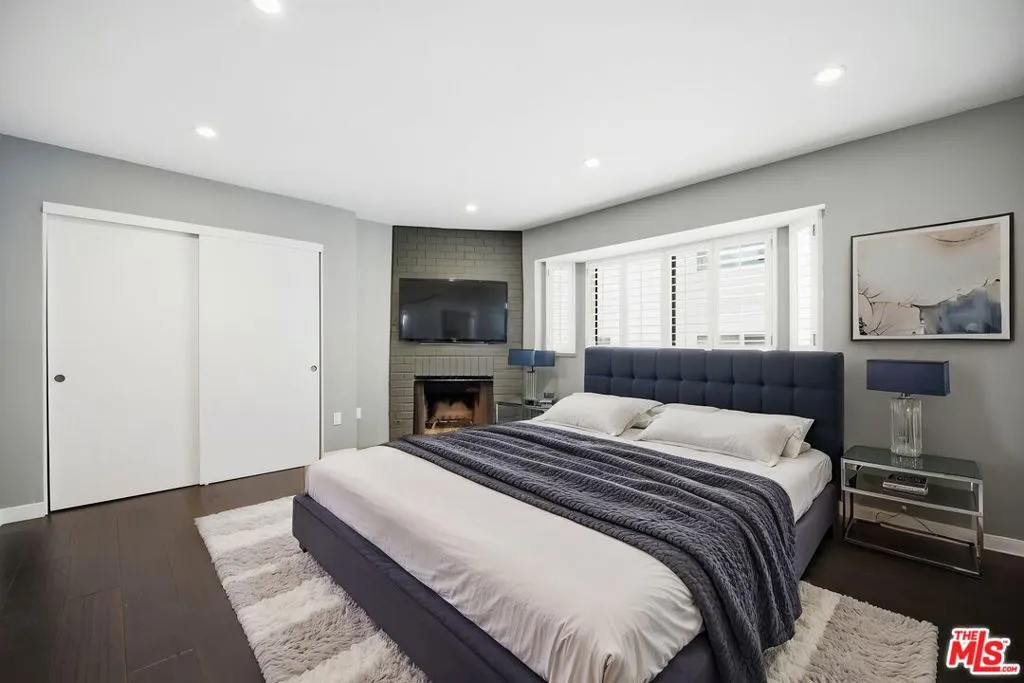 Virtually staged bedroom