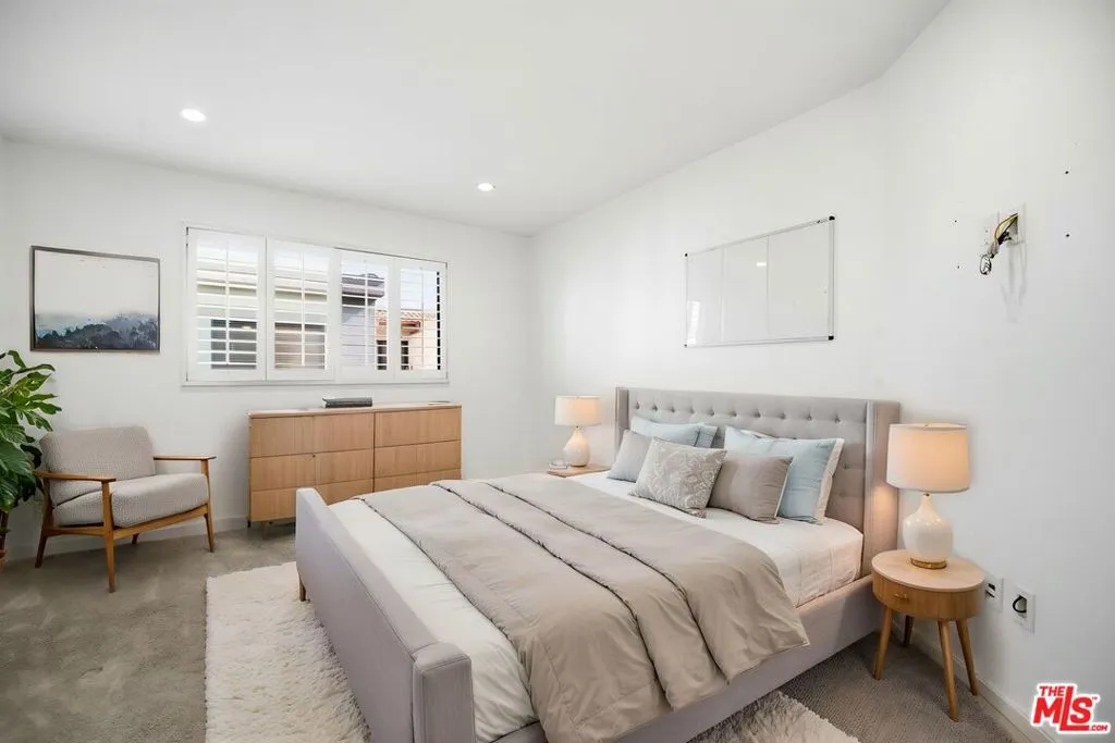 Virtually staged bedroom