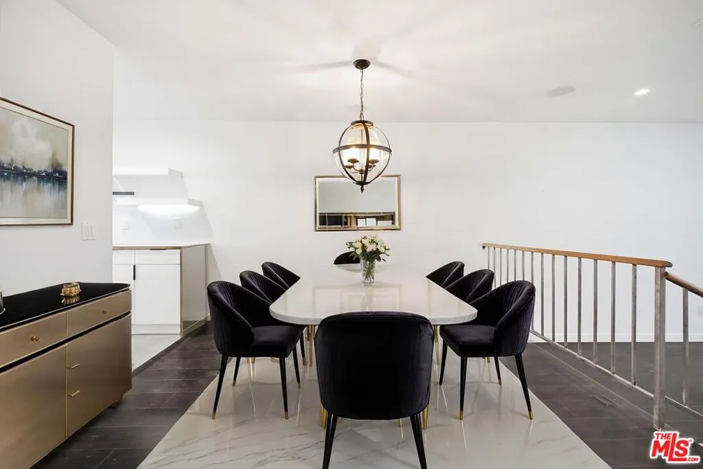 virtually staged dining room