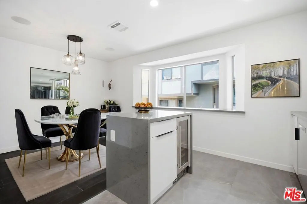 Virtually staged kitchen area