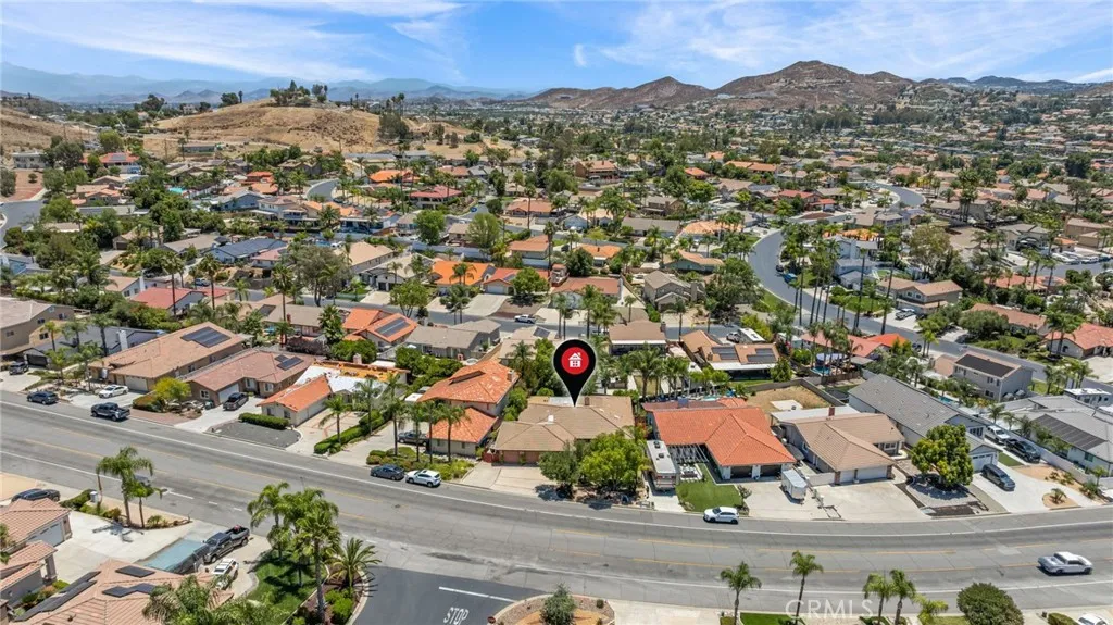 Aerial view front of house