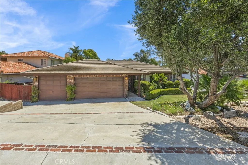 Front driveway and garage