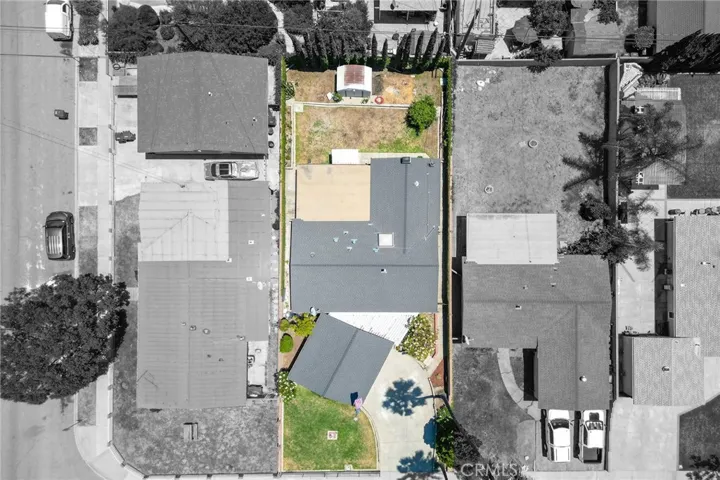 Aerial view of the property.