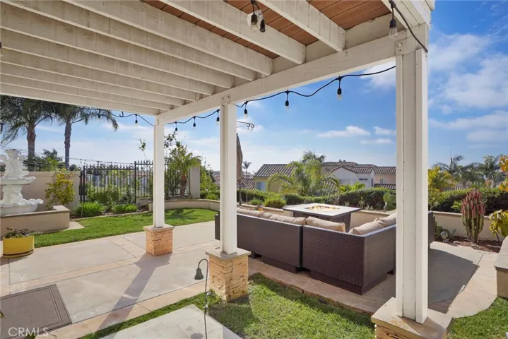 Patio furniture not included.