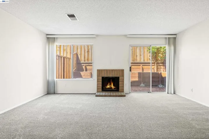 AI enhanced fire in fireplace