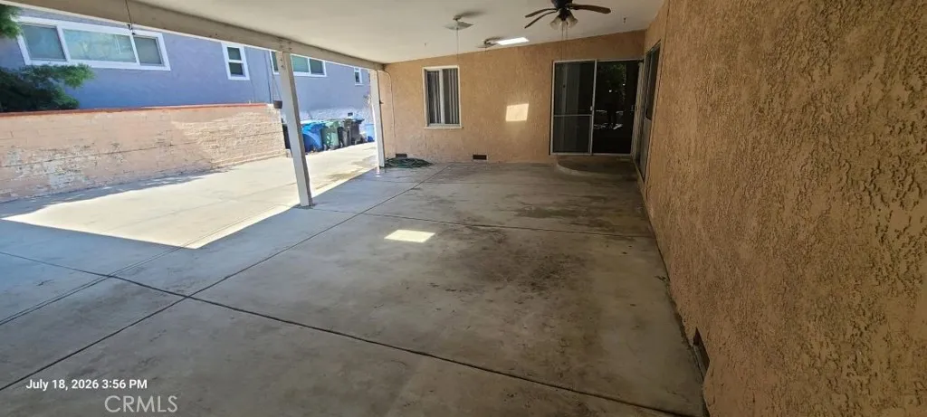 Large covered patio.