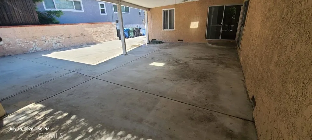 Large covered patio.